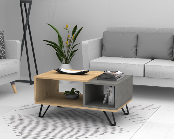 Dmodül Metal Ayaklı Otto Orta Sehpa 90cm