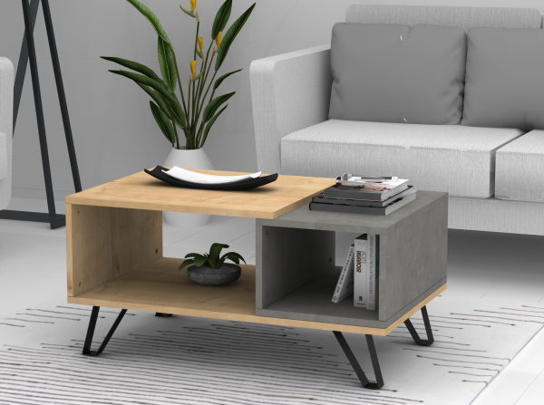 Dmodül Metal Ayaklı Otto Orta Sehpa 90cm