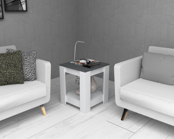 Dmodül Rio Sehpa 50cm Gri Beyaz