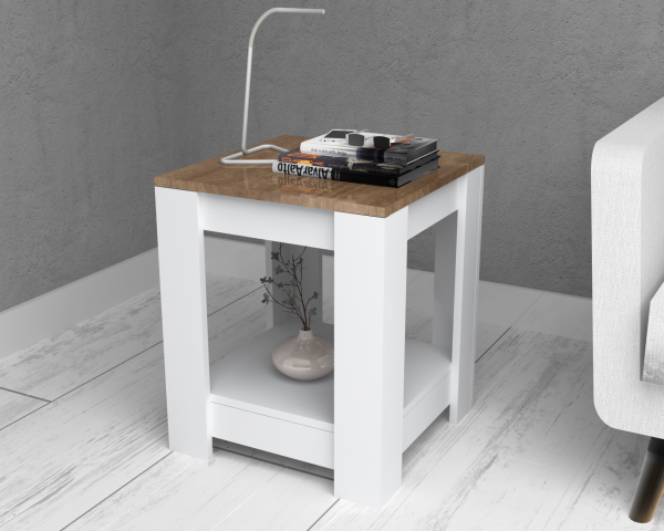 Dmodül Rio Sehpa 50cm Ceviz Beyaz