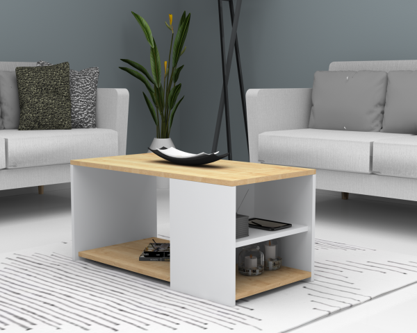 Dmodül Astor Sehpa 90cm Meşe  Beyaz