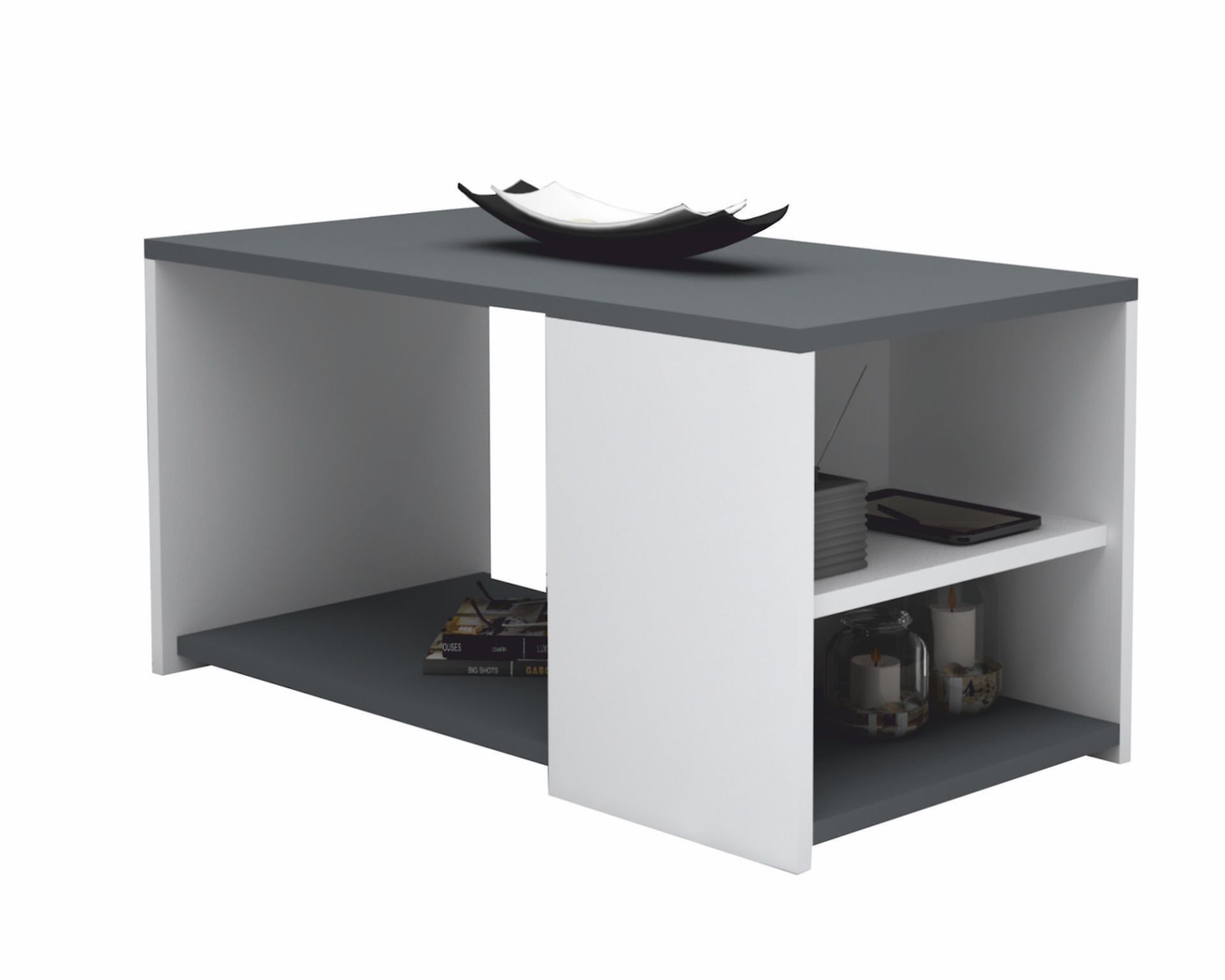 Dmodül Astor Sehpa 90cm Gri Beyaz