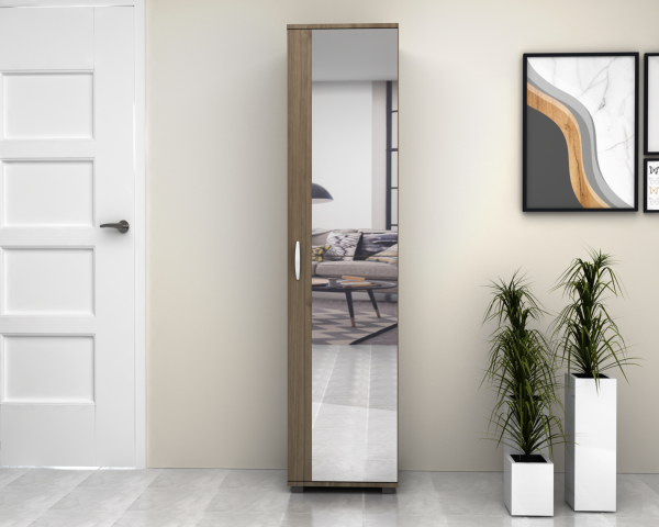 Rodex Aynalı Çok Amaçlı Dolap 45cm Ceviz