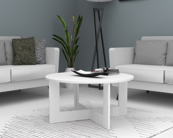 Dmodül Kati Orta Sehpa 80cm Beyaz