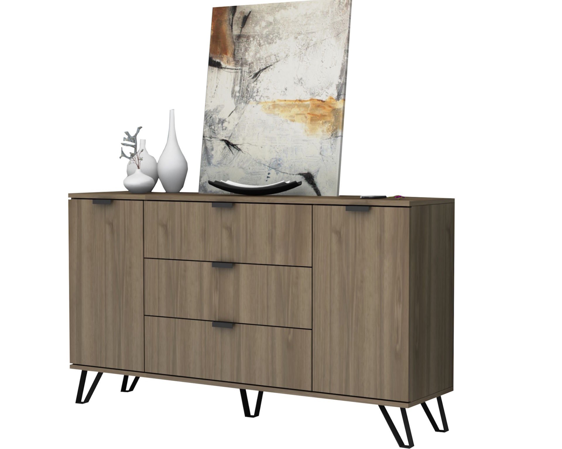 Dmodül Touch Konsol Çok Amaçlı Dolap 160 cm Ceviz