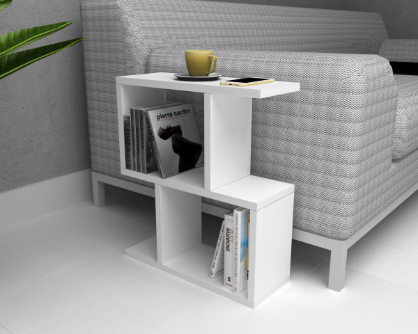 Dmodül Corel Yan Sehpa Beyaz