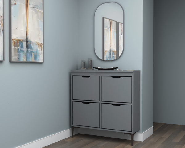 Dmodül Way Ayakkabılık Dolabı 105cm Koyu Gri