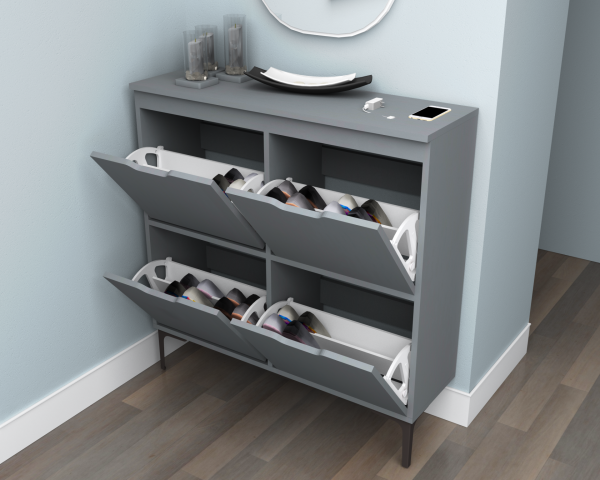 Dmodül Way Ayakkabılık Dolabı 105cm Koyu Gri