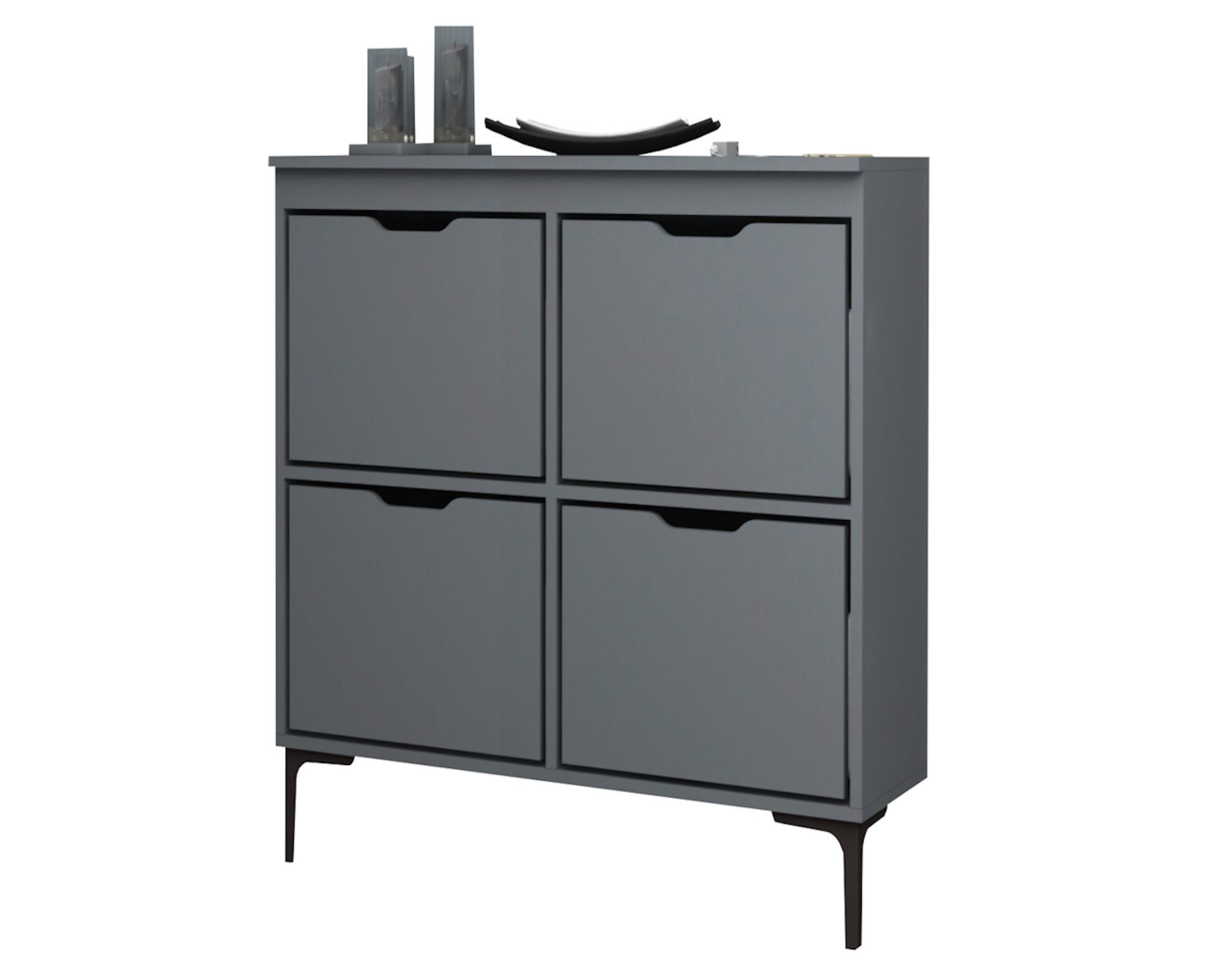 Dmodül Way Ayakkabılık Dolabı 105cm Koyu Gri