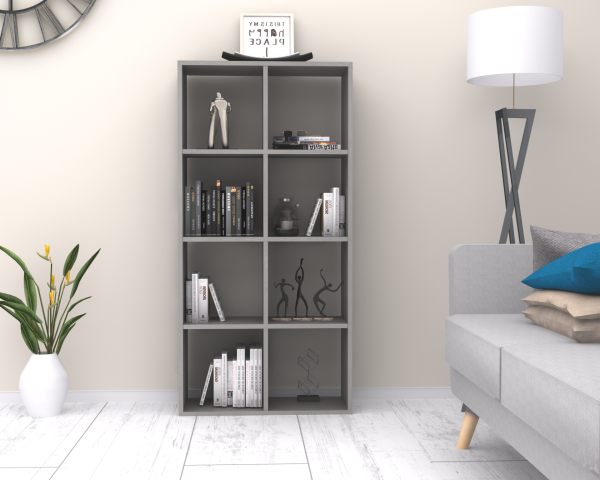 Dmodül Anser Dekoratif Kitaplık 70 cm Retro Gri