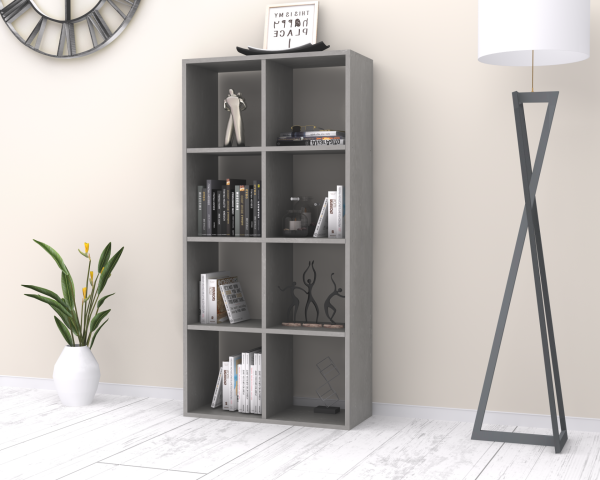 Dmodül Anser Dekoratif Kitaplık 70 cm Retro Gri