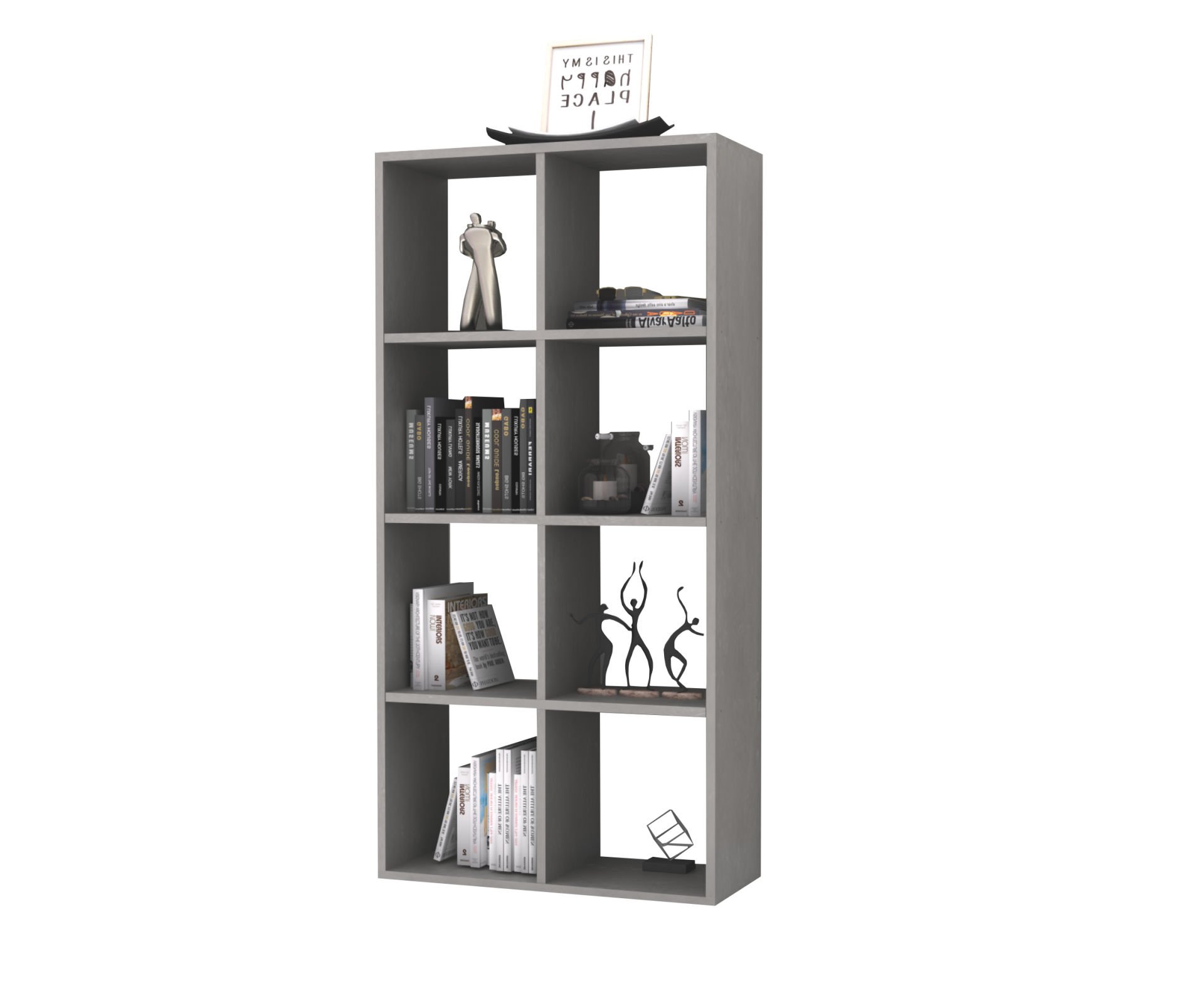 Dmodül Anser Dekoratif Kitaplık 70 cm Retro Gri