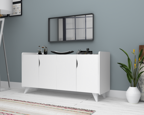 Dmodül Noon Konsol Çok Amaçlı Dolap Beyaz 140 cm