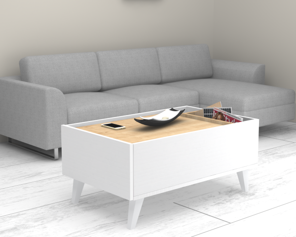 Dmodül Oslo Orta Sehpa 90 cm Meşe Beyaz