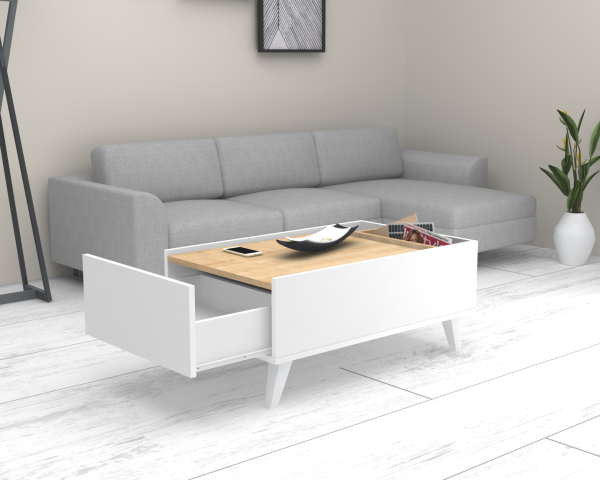 Dmodül Oslo Orta Sehpa 90 cm Meşe Beyaz