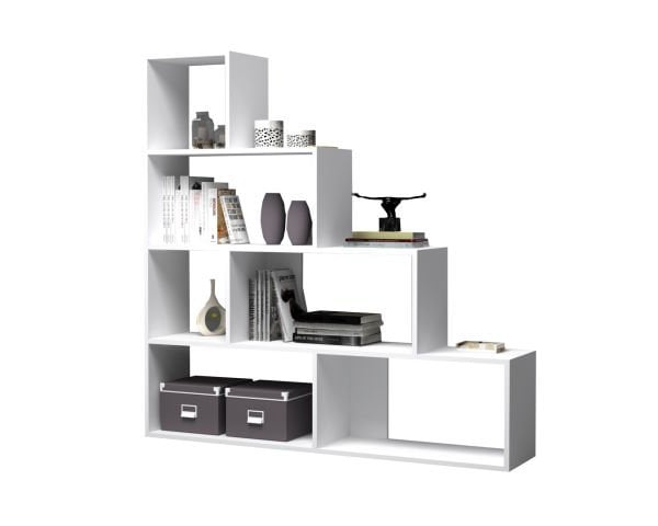 Dmodül Alis Dekoratif Kitaplık 145 cm Beyaz
