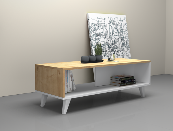 Dmodül Trend Sehpa 120 cm Meşe/Beyaz