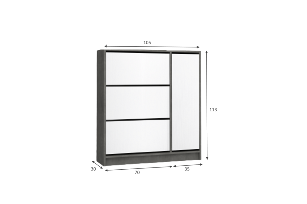 Dmodül Mod Ayakkabılık Dolabı 105 cm