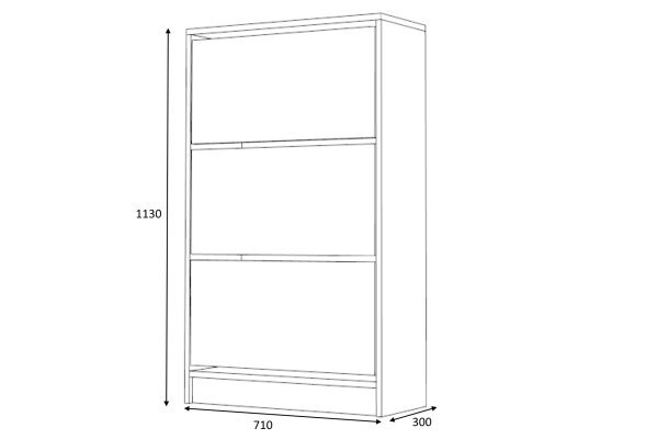 Dmodül Mod Ayakkabılık 70 cm Ceviz Beyaz Derinlik 30cm
