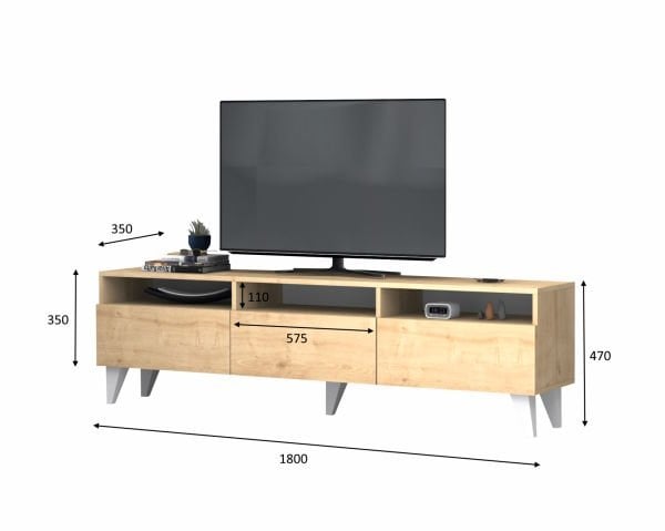 Deluxe Tv Ünitesi 180 cm Meşe