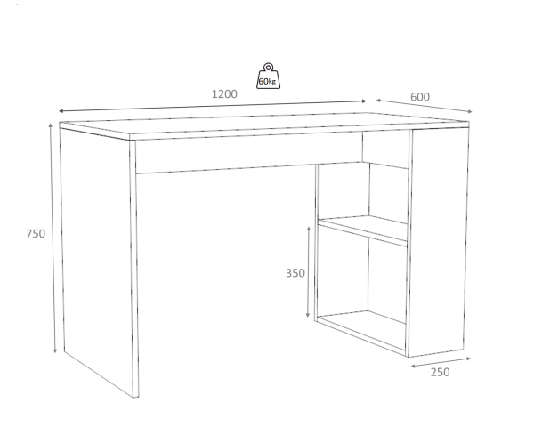 Dmodül Rio Çalışma Masası 120 cm