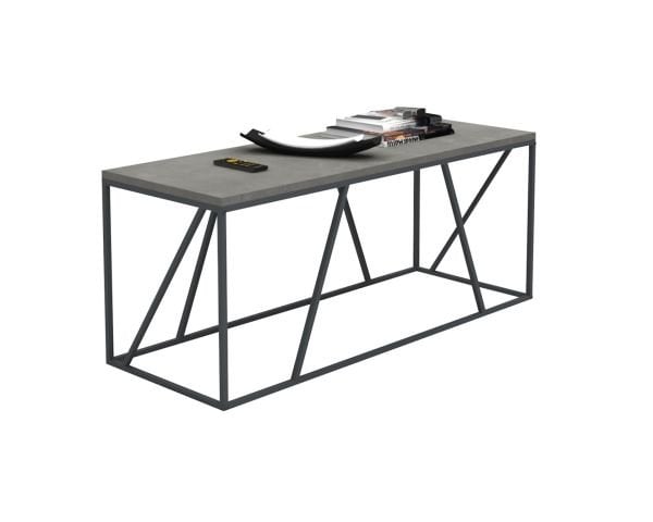 Dream Metal Ayaklı Orta Sehpa 120cm Retro Gri