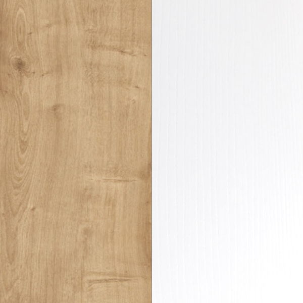 Dmodül Pega Aynalı Ayakkabılık 130 cm Meşe Beyaz Derinlik 30cm