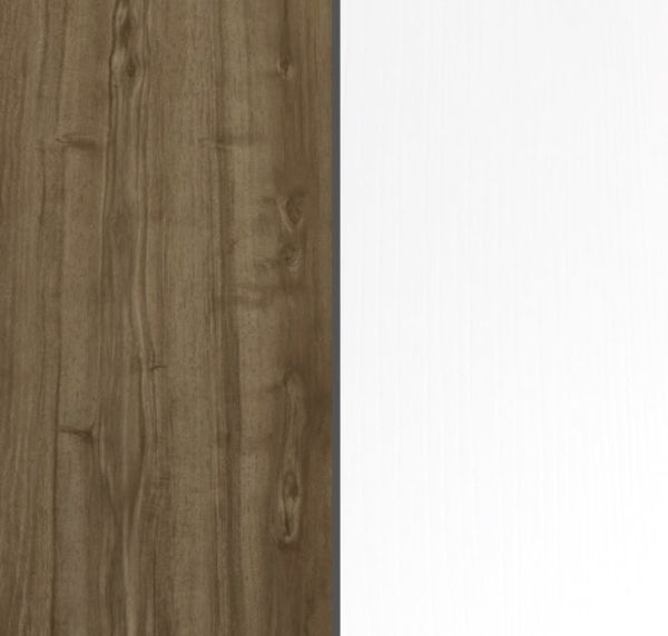 Dmodül Soft Aynalı Ayakkabılık 120 cm Ceviz Beyaz Derinlik 30cm