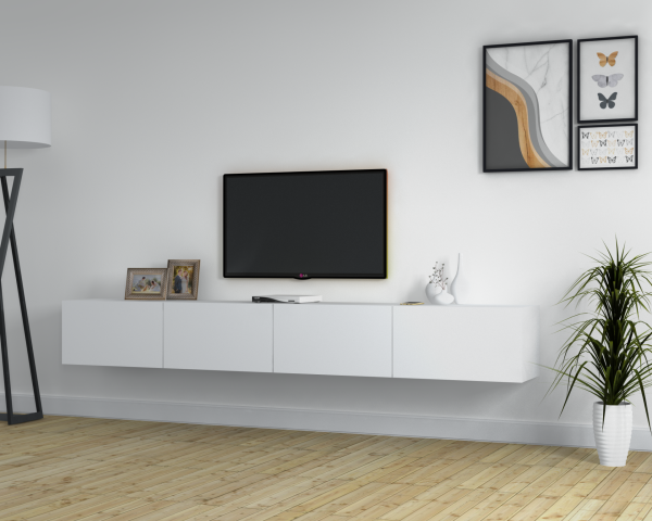 Dmodül Kober Tv Ünitesi 220 cm Beyaz