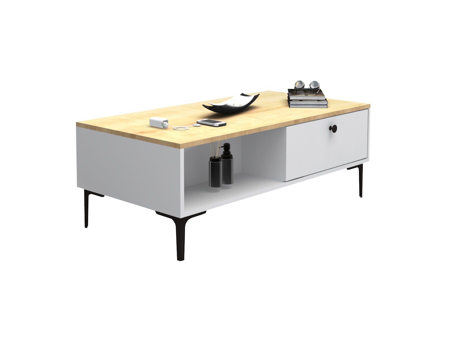 Dmodül Seles Orta Sehpa Meşe Beyaz