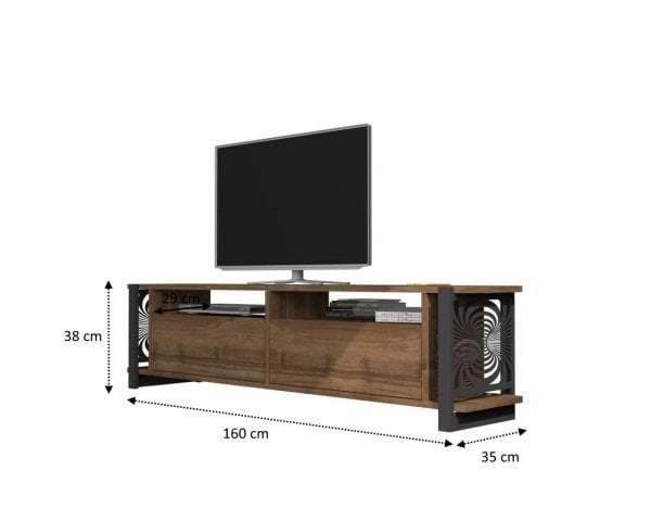 Dmodül Metal Ayaklı Tv Ünitesi 160 cm Milano ceviz