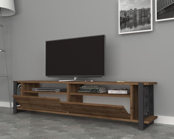 Dmodül Metal Ayaklı Tv Ünitesi 160 cm Milano ceviz