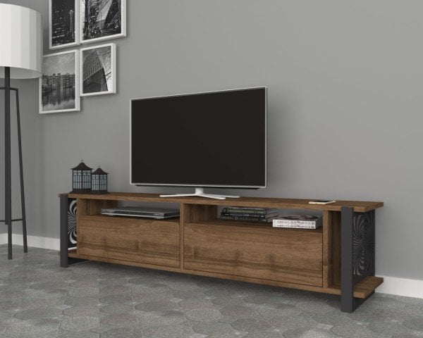 Dmodül Metal Ayaklı Tv Ünitesi 160 cm Milano ceviz