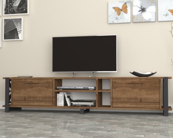 Dmodül Metal Ayaklı Tv Ünitesi 180 cm Riyad/Ceviz