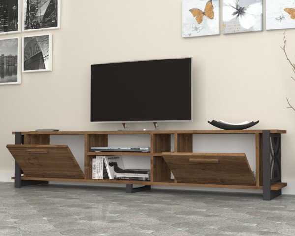 Dmodül Metal Ayaklı Tv Ünitesi 180 cm Riyad/Ceviz