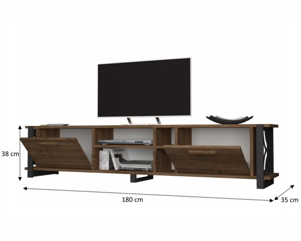 Dmodül Metal Ayaklı Tv Ünitesi 180 cm Riyad/Ceviz
