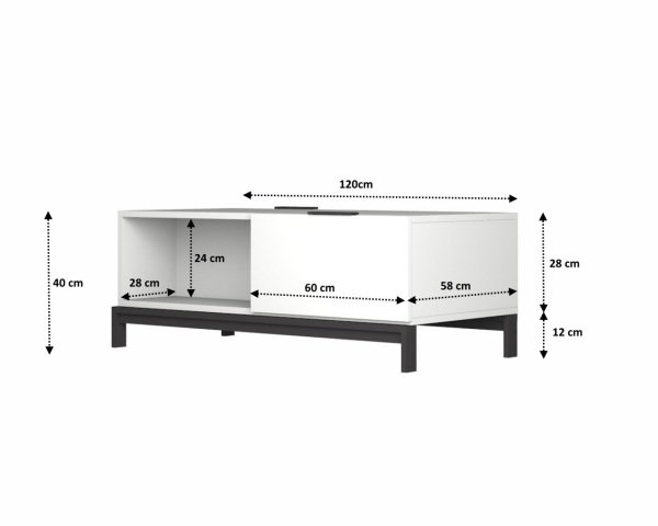 Dmodül White House Orta Sehpa 120cm M001
