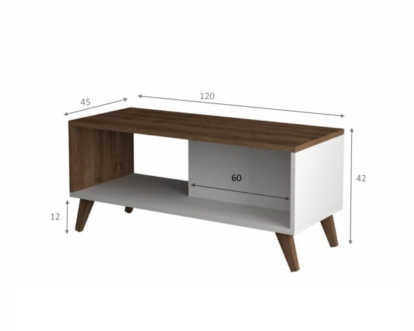 Dmodül Trend Sehpa 120 cm Ceviz/Beyaz