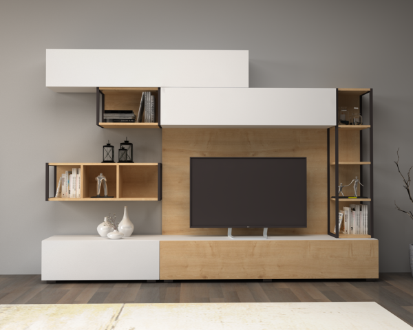 Dmodül Tronador Tv Ünitesi 260 cm Meşe-Byz