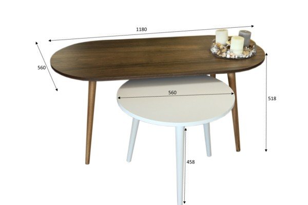 DMODÜL ASOS ORTA SEHPA ahşap ayaklı C-B