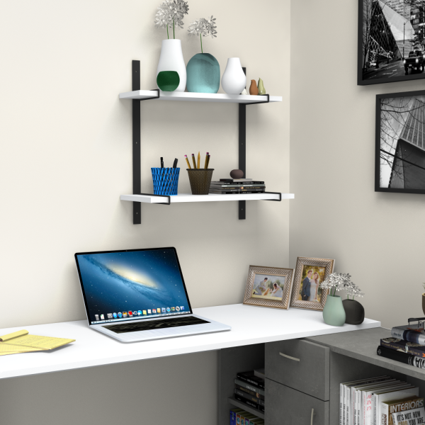 Dmodül Kent Beyaz Dekoratif Modern Duvar Rafı