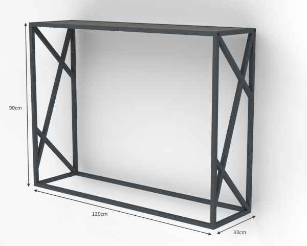 Free Dresuar Konsol Masa 120cm Retro Beton Gri