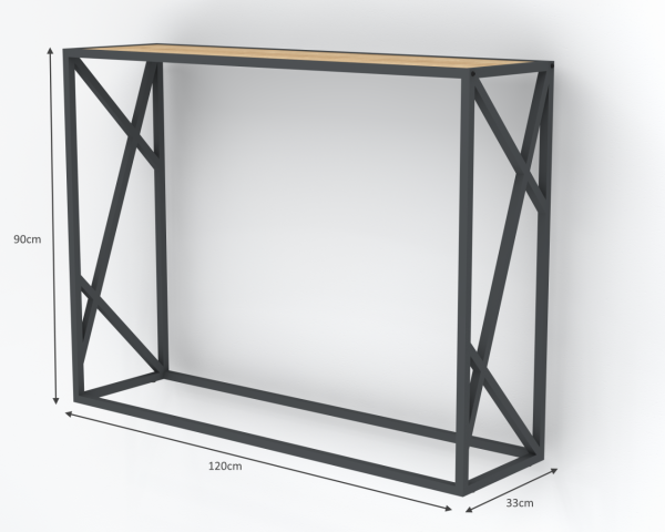 Free Dresuar Konsol Masa 120cm Safir Meşe