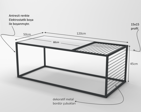 Loft Orta Sehpa 120cm Wood Beyaz