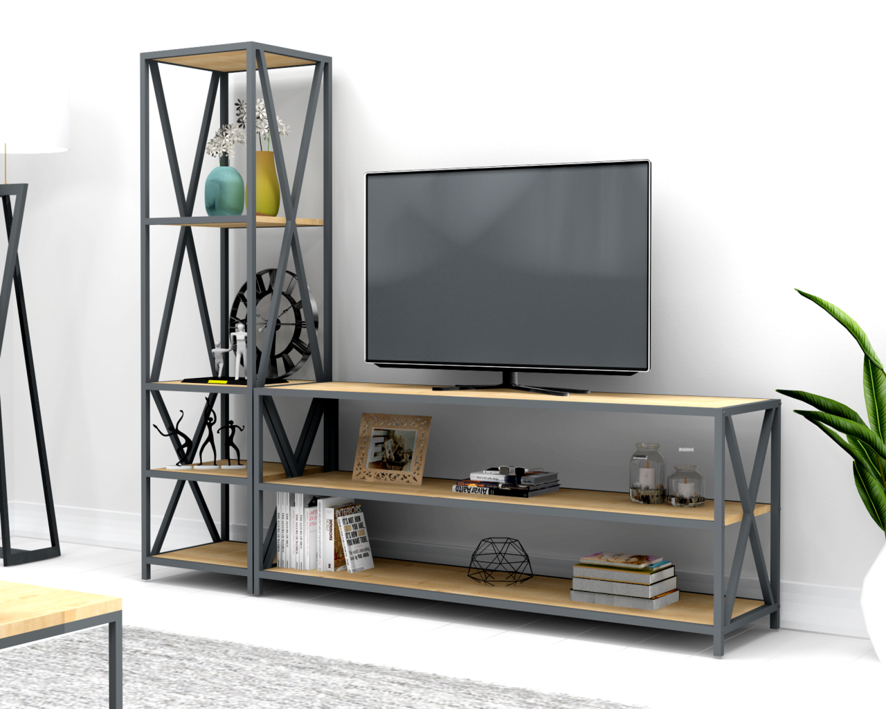 Madrid Tv Sehpa 195cm Safir Meşe