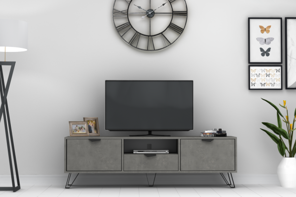 Dmodül Jasmine Tv Ünitesi 170 cm Retro Gri